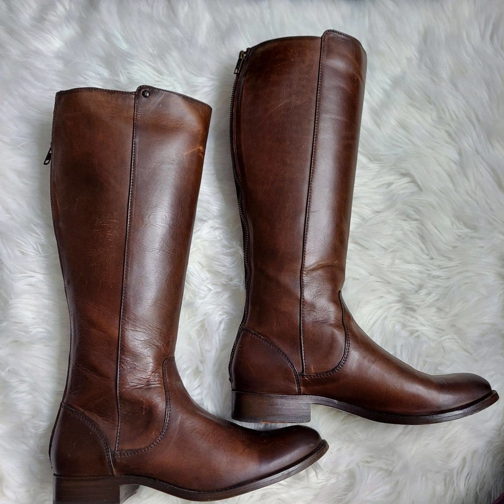 Frye Melissa Studded Back-zip Boots 7.5